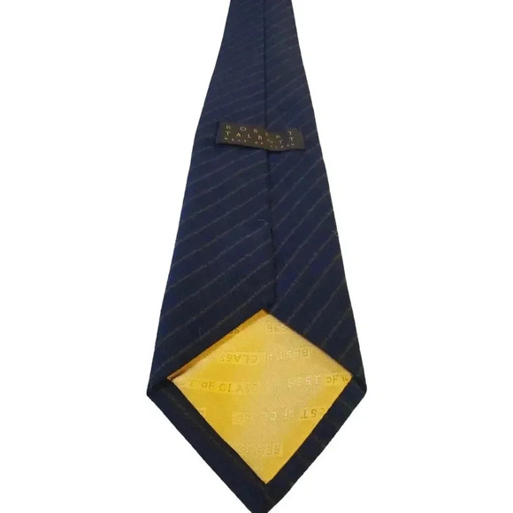 Robert Talbott‎ Best Of Class Men's Tie Blue Stripe Silk Necktie Luxury Designer - Picture 4 of 11